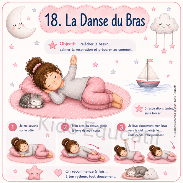 Je détends mon corps – 20 cartes d'exercices avant le coucher à télécharger en PDF