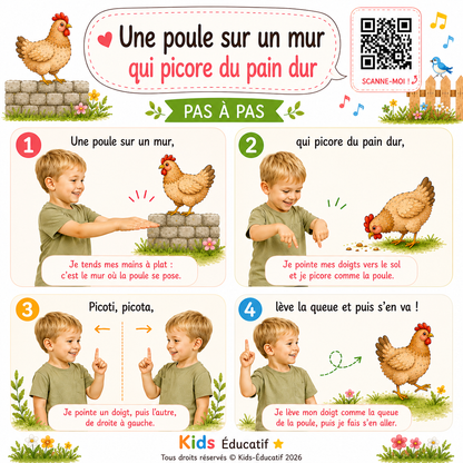 Comptines à mimer – 15 cartes gestuelles (version papier)