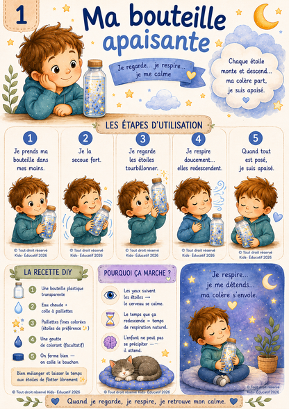 Je dompte mes émotions – 10 cartes d'astuces Version Garçon (version physique)