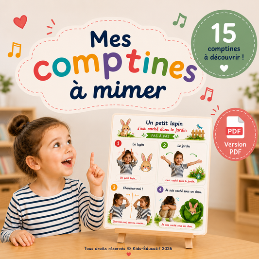 Comptines à mimer – 15 cartes gestuelles (PDF à télécharger)