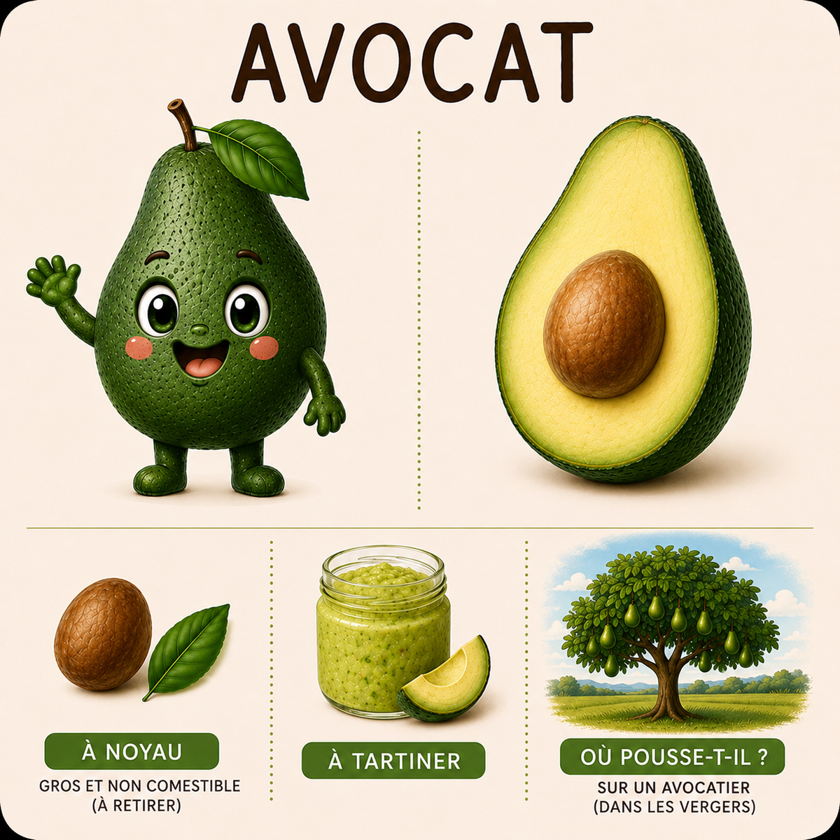Cartes à mots fruits et légumes - 68 cartes