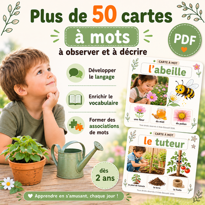 Mes cartes à mots – Jardin