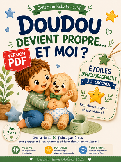 Doudou devient propre… et moi ? – Pack 10 fiches A4 à télécharger