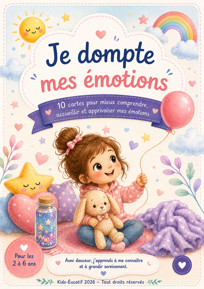 Je dompte mes émotions – 10 cartes d'astuces version FILLE (version physique)