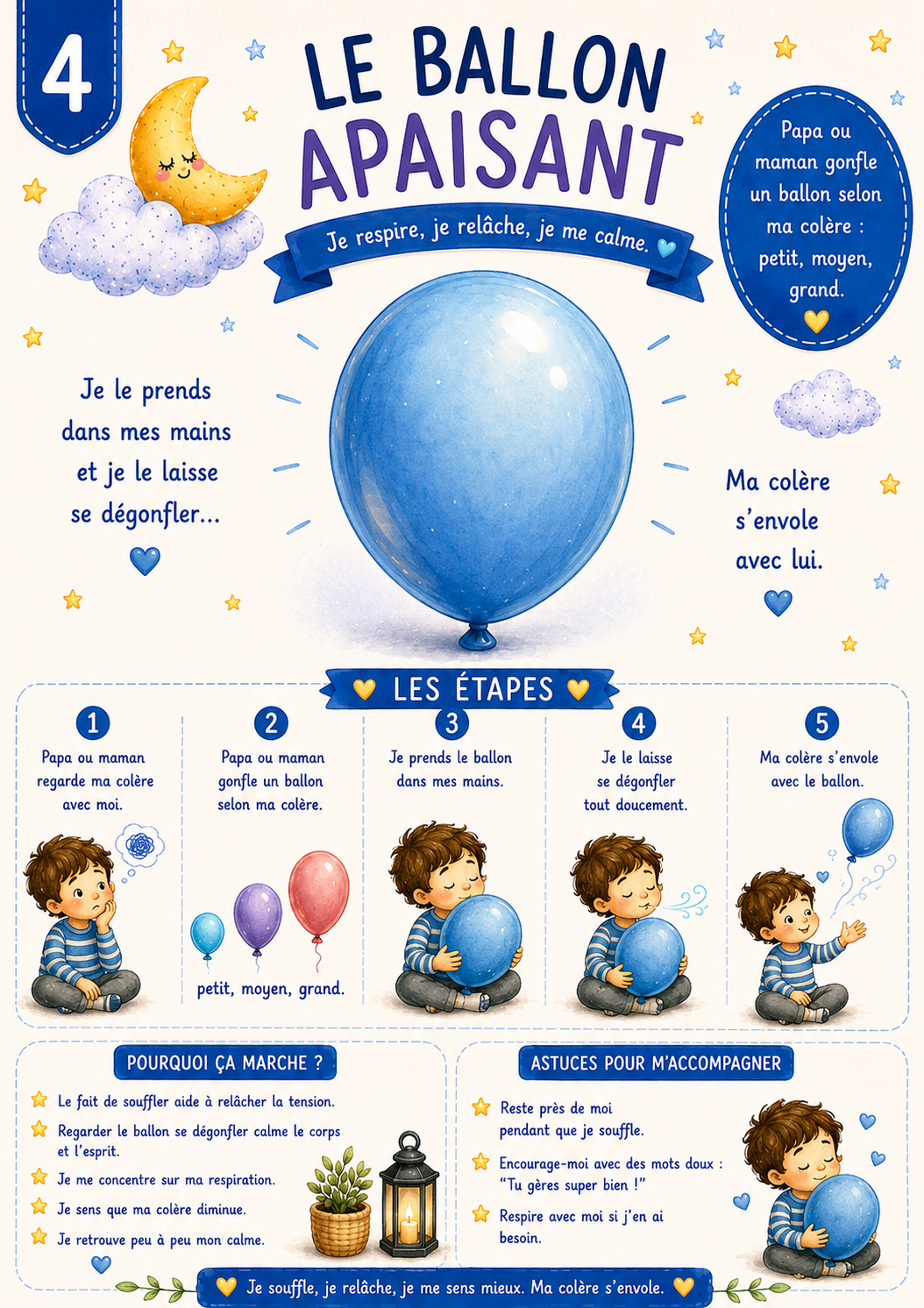 Je dompte mes émotions – 10 cartes d'astuces Version Garçon (PDF à télécharger)