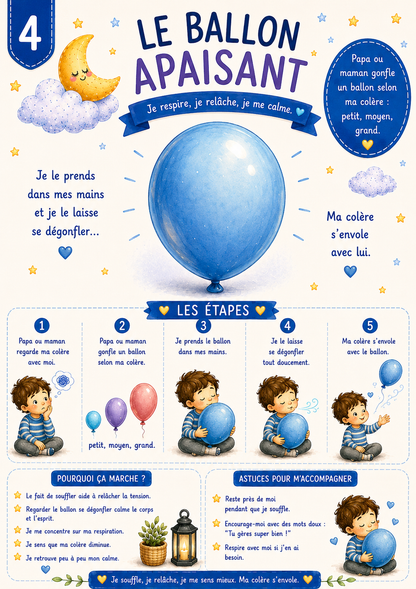 Je dompte mes émotions – 10 cartes d'astuces Version Garçon (PDF à télécharger)
