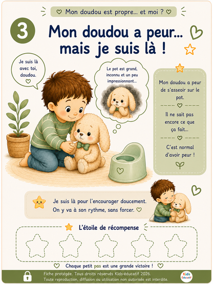 Doudou devient propre… et moi ? – Pack 10 fiches A4 à télécharger