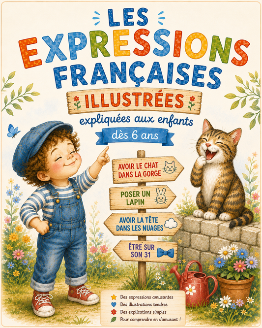 Les expressions françaises illustrées – 80 cartes A6 PDF