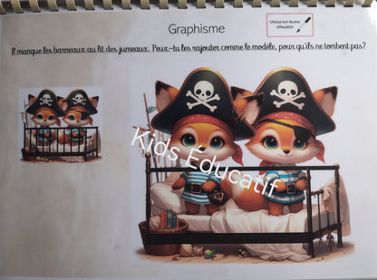 Livret d'avtivités 100% graphisme , thème Pirate