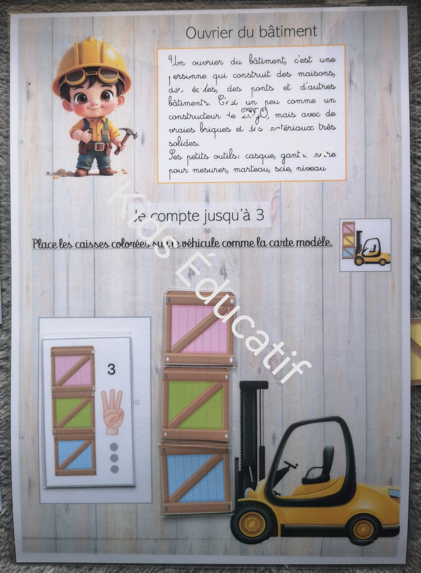 Mes petites mains découvrent les métiers – Cahier d’activités 3-4 ans