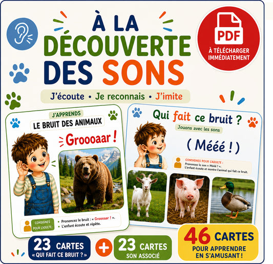 Cartes Sons & Qui Fait Ce Bruit ? - Pack Duo (PDF) dès la TPS