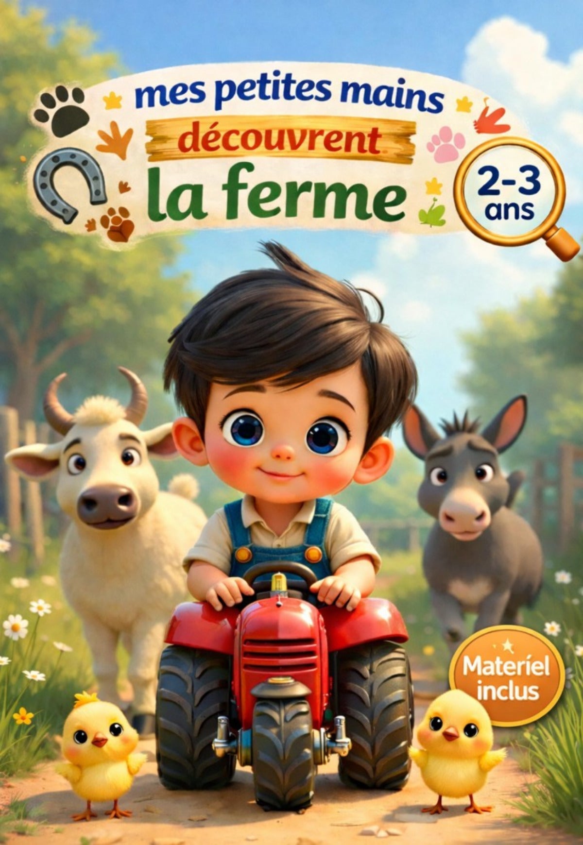 Mes petites mains découvrent la ferme – Cahier d’activités 2-3 ans