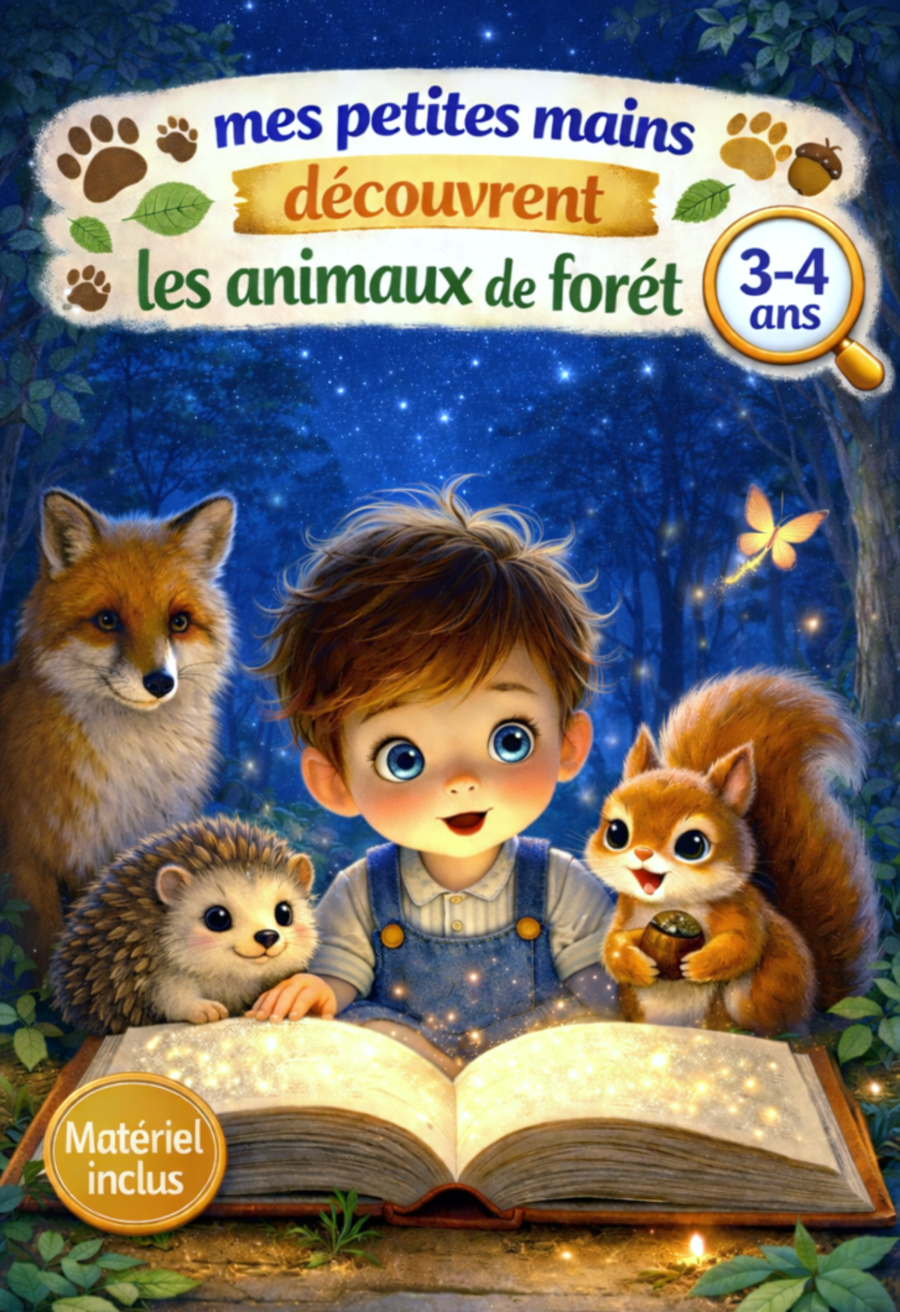 Animaux de la forêt 3-4 ans – Livret éducatif  avec activités de manipulation