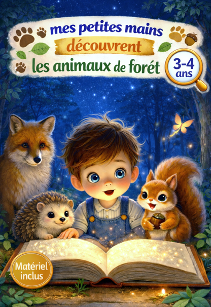 Animaux de la forêt 3-4 ans – Livret éducatif  avec activités de manipulation