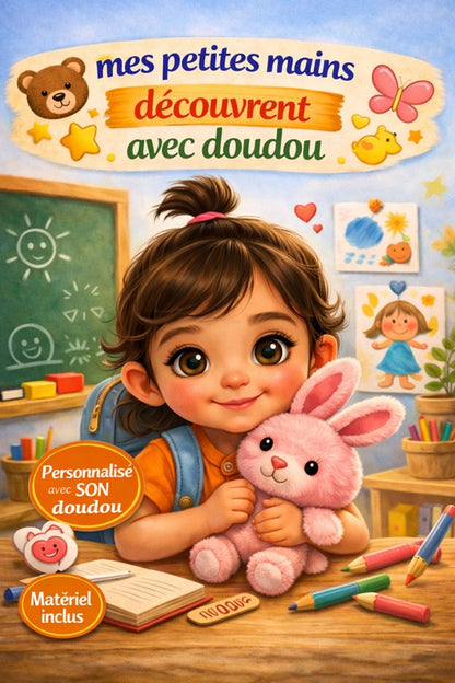 Livret éducatif personnalisé avec le doudou de votre enfant