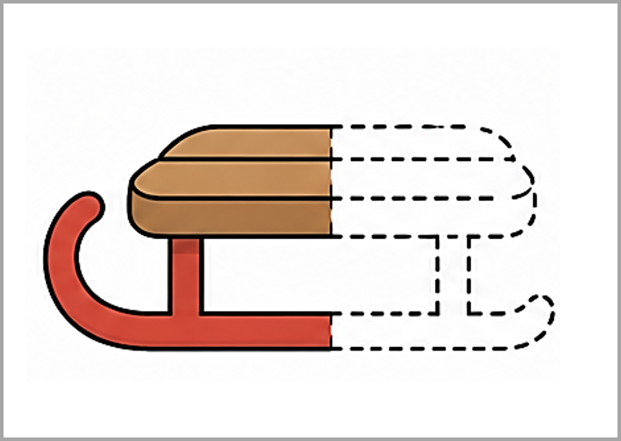 Exercice luge à compléter et colorier