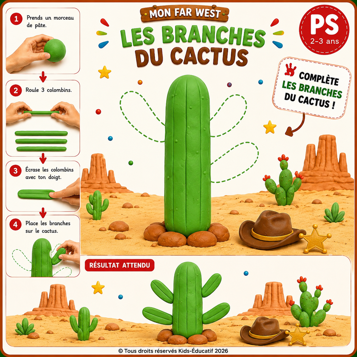 Mon Far West – Les branches du cactus – PS 2-3 ans