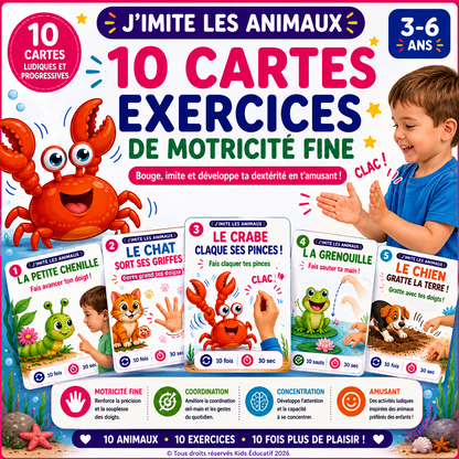 10 cartes J'imite les animaux – PDF à télécharger