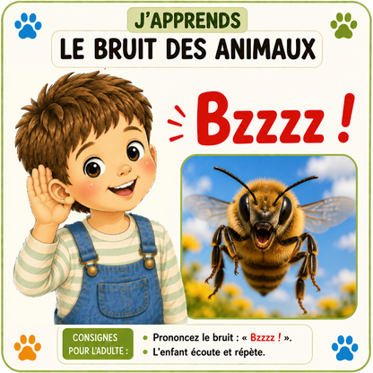 J'apprends le bruit des animaux - Bzzzz l'abeille PS