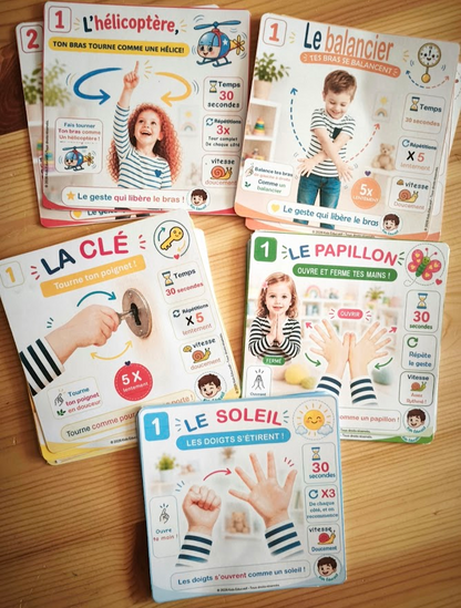 20 cartes exercices – Petites Mains | Cartes cartonnées et plastiifées