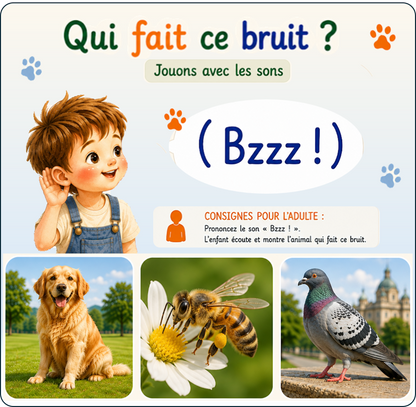 Qui fait ce bruit ? Bzzz - jouons avec les sons PS