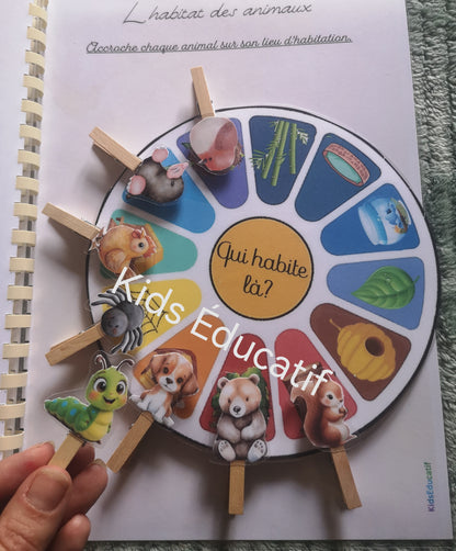 Livret activités manuelles, les animaux du monde, 3-4 ans, matériel fourni.