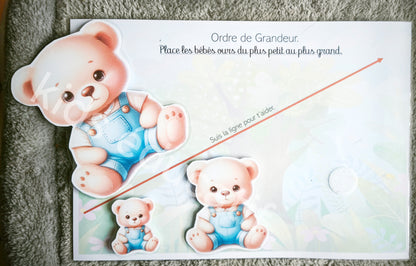 LIvret personnalisé "cadeau de Naissance jusqu'à 18 mois ,thème ourson