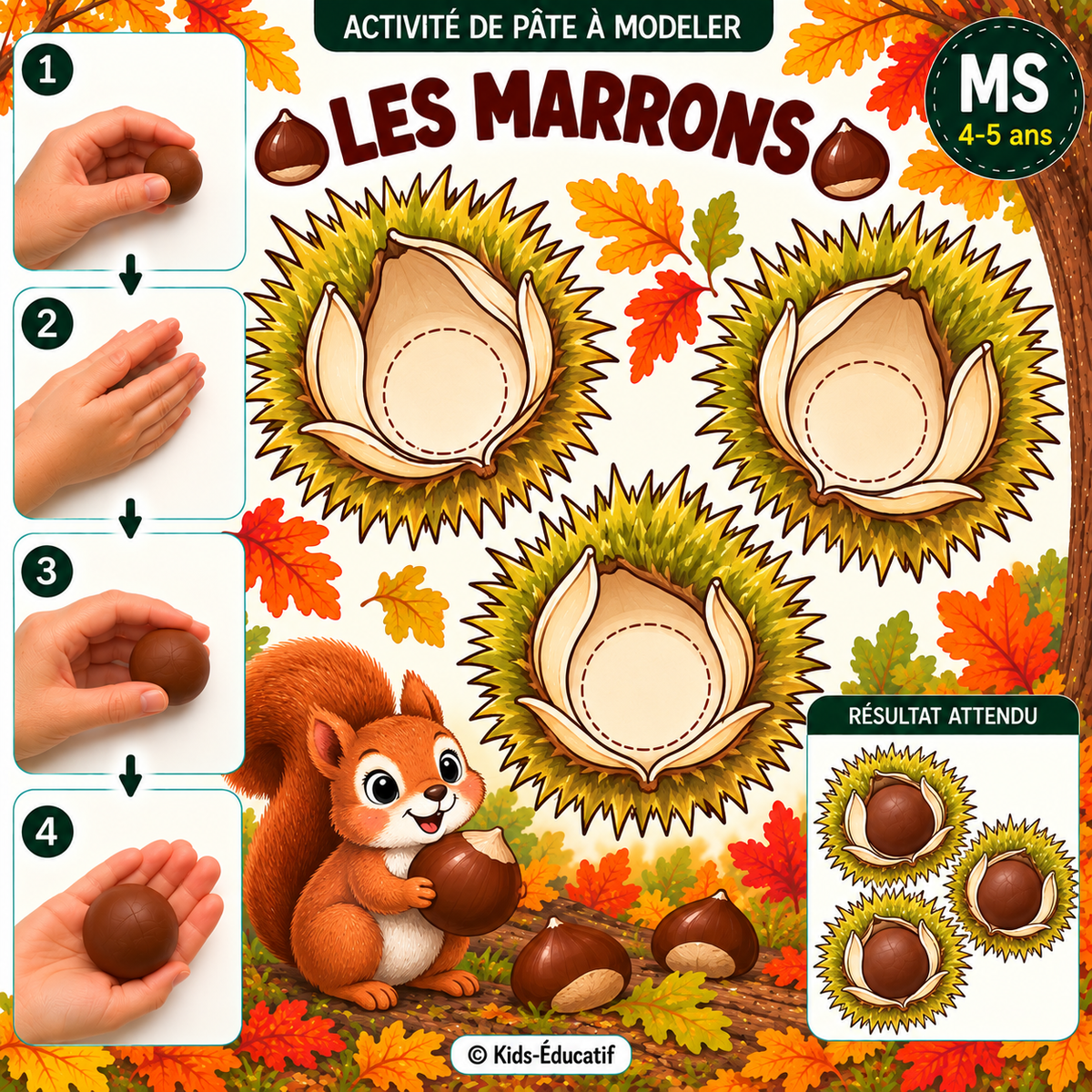 Je complète en pâte à modeler – Automne