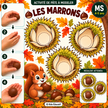 Je complète en pâte à modeler – Automne