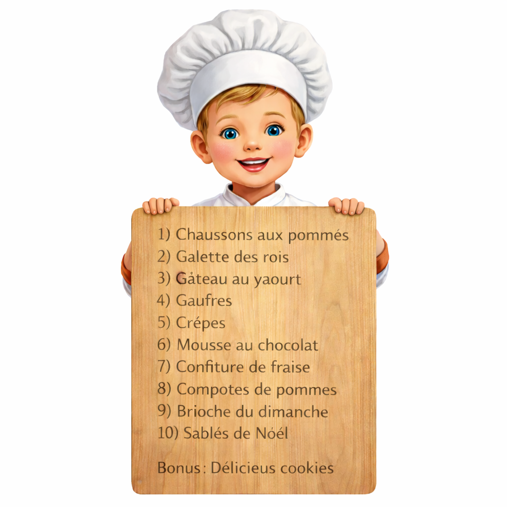 Livret de recettes pas à pas pour enfants dès 3 ans – cuisiner en autonomie