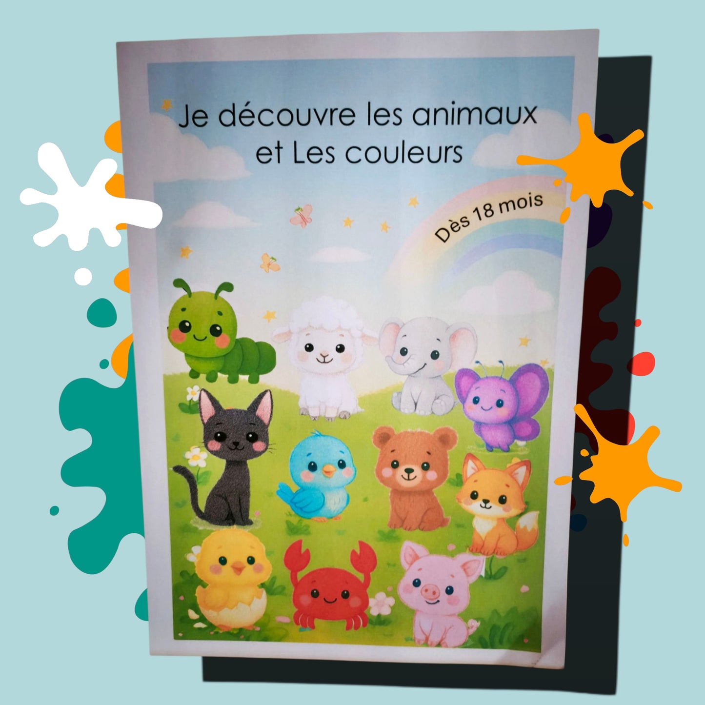 j'apprends les couleurs avec les animaux, dès 18 mois