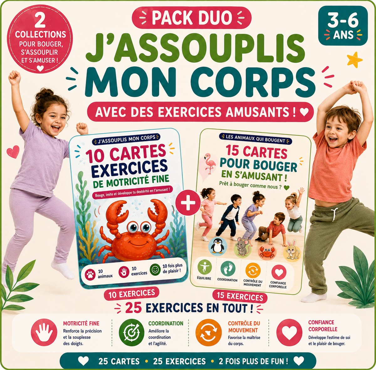 Pack Duo – Animaux qui bougent + J'imite les Animaux