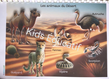 Livret les animaux du monde,  vocabulaires, 3-6 ans