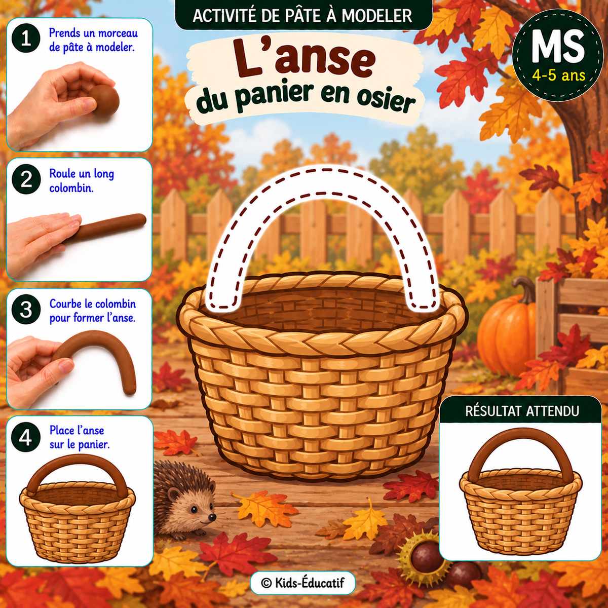 Je complète en pâte à modeler – Automne