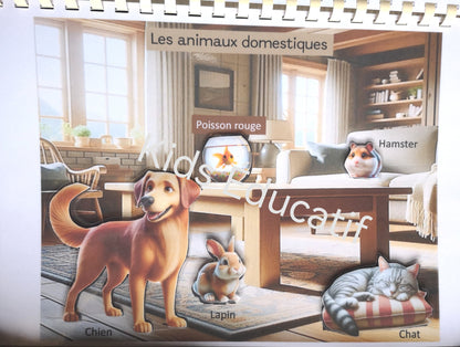 Livret les animaux du monde,  vocabulaires, 3-6 ans
