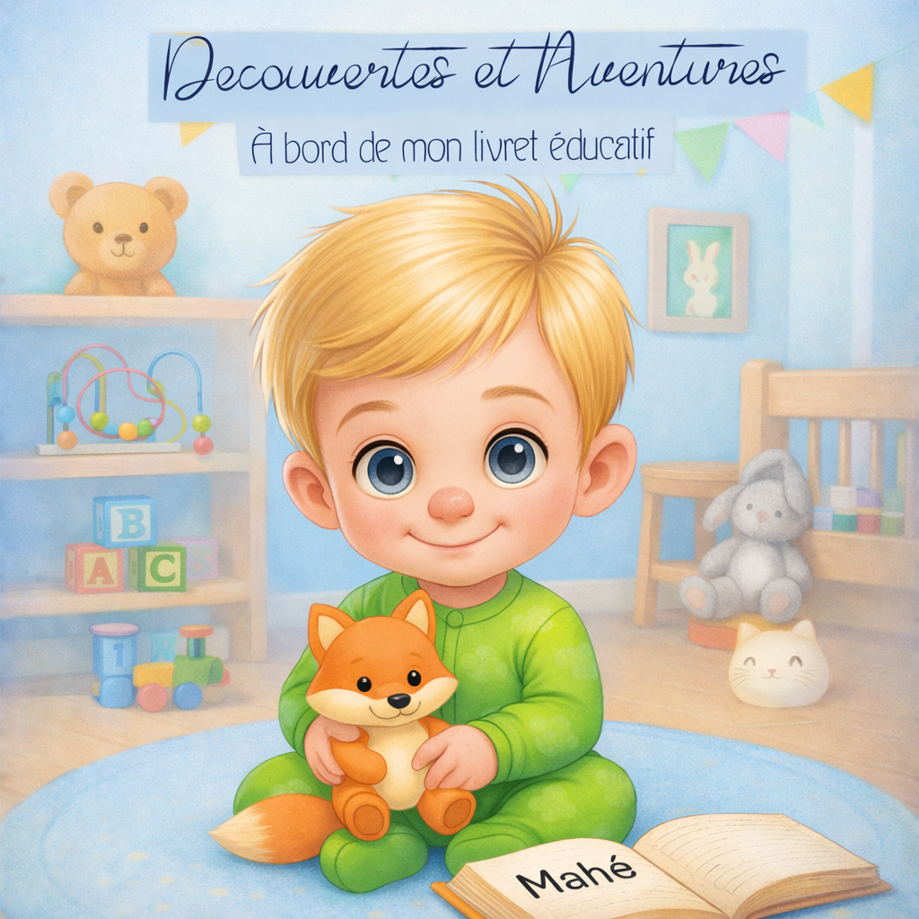 Livret éducatif personnalisé avec le doudou de votre enfant