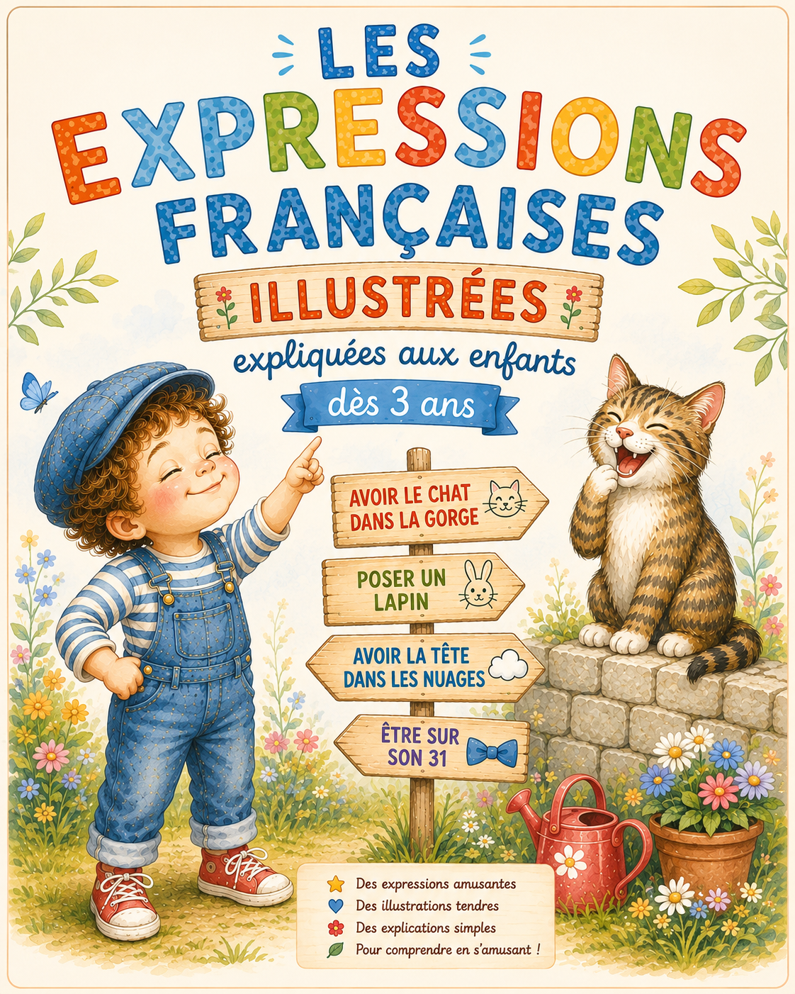 Les expressions françaises illustrées – 80 cartes A6 PDF