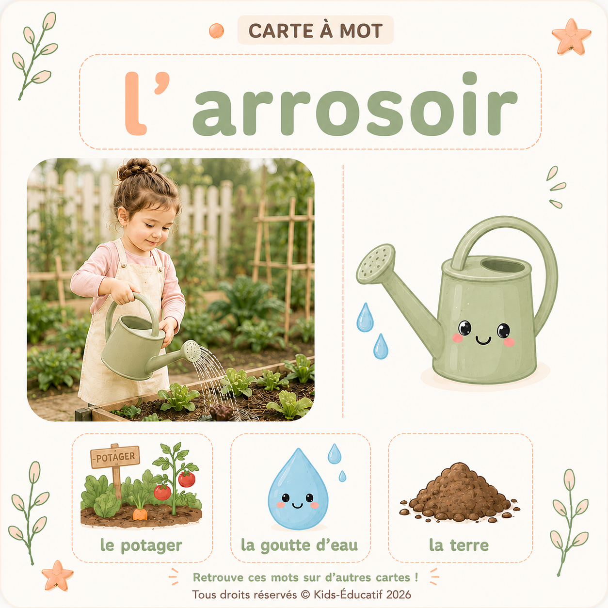 Mes cartes à mots – Jardin