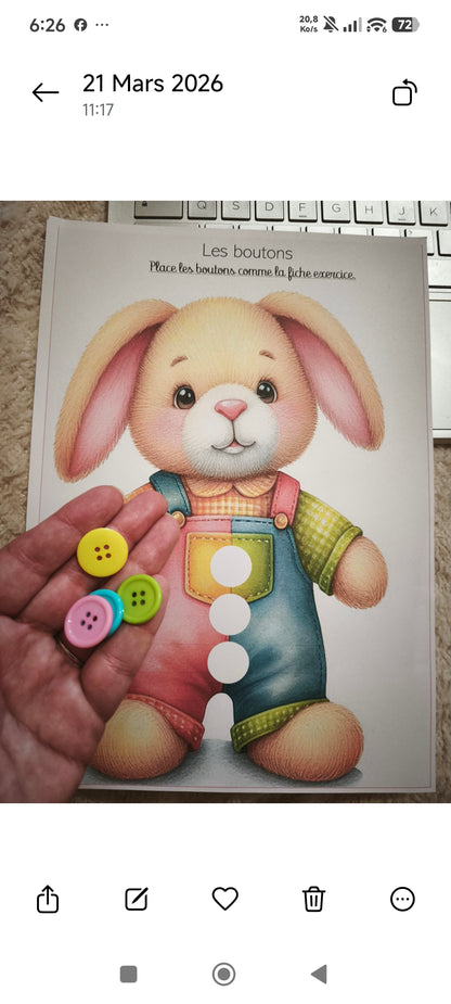 Mes petites mains se préparent pour la maternelle – Cahier d’activités réutilisable 2-3 ans