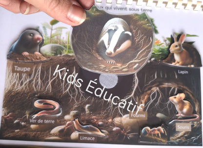 Livret les animaux du monde,  vocabulaires, 3-6 ans