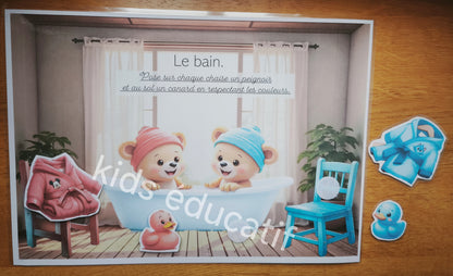 LIvret personnalisé "cadeau de Naissance jusqu'à 18 mois ,thème ourson